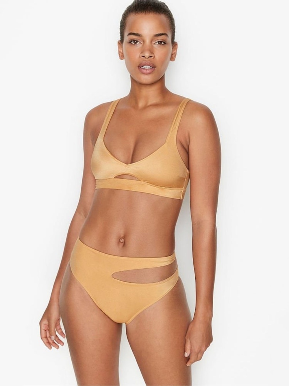 Victoria’s Secret Shira Gold Lagos Cutout Bikini Set – Size Medium